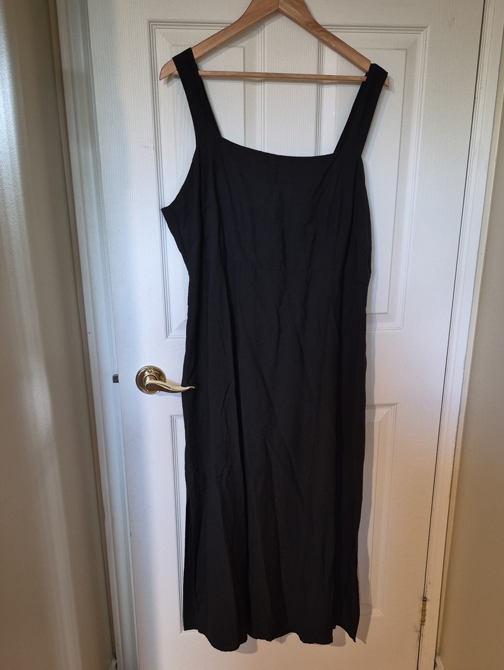 NWT Vero Moda Curve Black VMCKAMAYA Bow Tie Back Midi Dress Sz 14 / EU 46